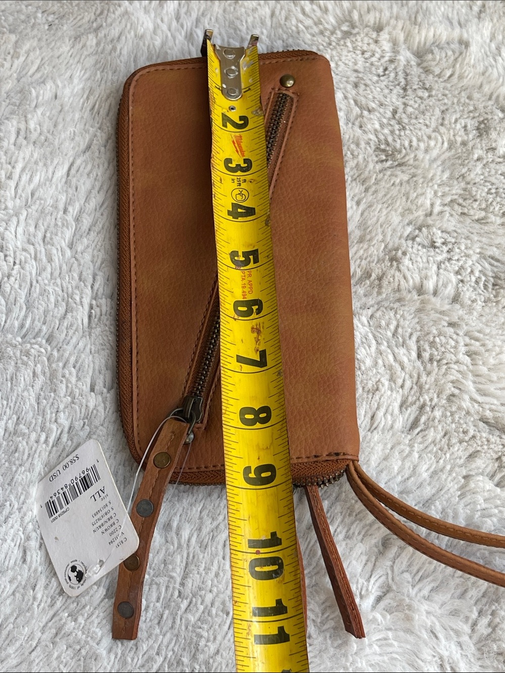 Free People Distressed Vegan Leather Wristlet Wallet - Picture 5 of 6